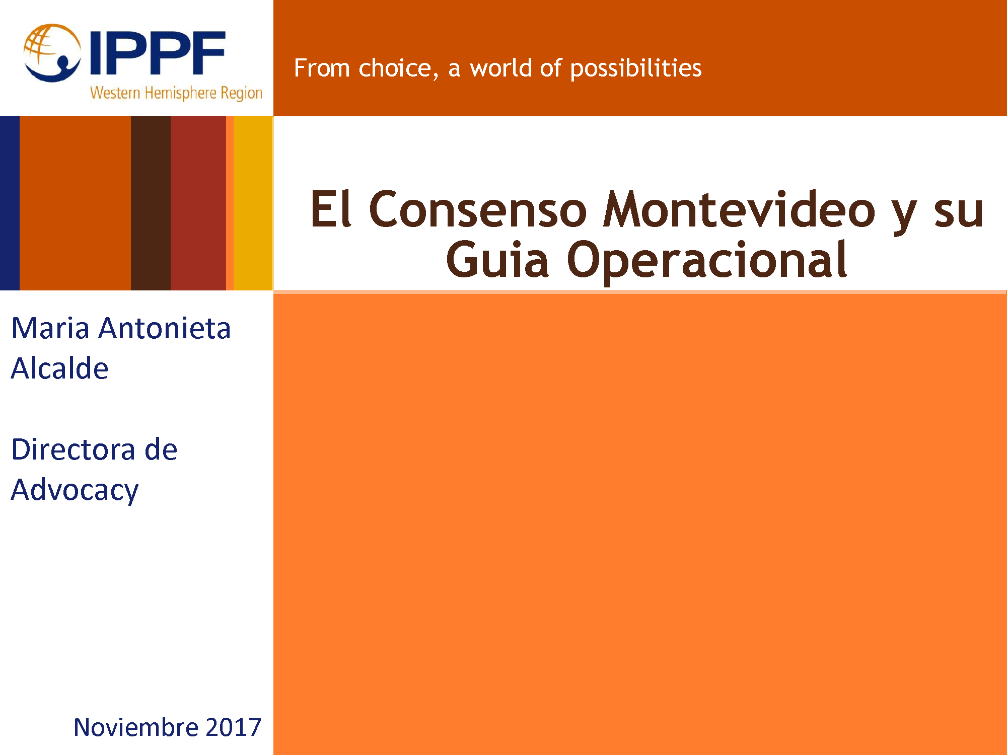Informe de seguimiento del consenso de Montevideo
